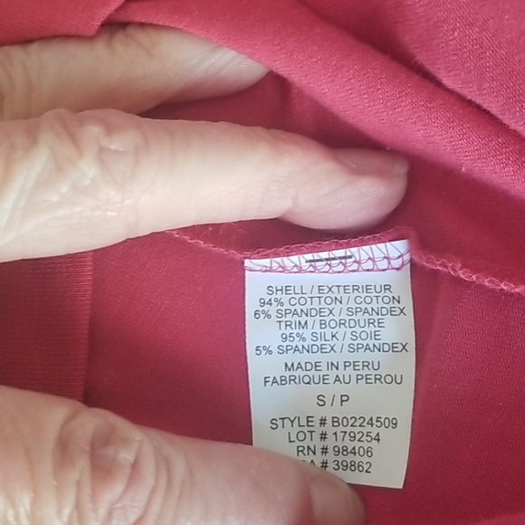 Theory Flutter Sleeve Red Top, sz S/P - Picture 4 of 4